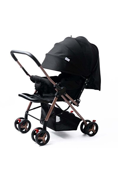 Genaric Sturdy and Versatile Stroller - Black with Full Canopy
