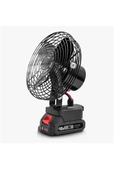 Generic مروحة محمولة تعمل بالبطارية - 48 فولت لاسلكية قابلة لإعادة الشحن مع ش...