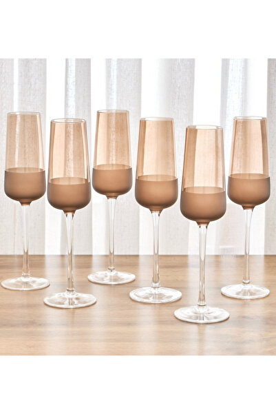 Generic Dahab 6-Piece Flute Glass Set - 240 ml