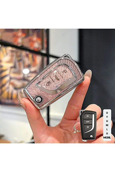 Alazpay Θήκη κλειδιού TPU με διαμαντένια κοπή για Toyota Corolla Auris Verso ...