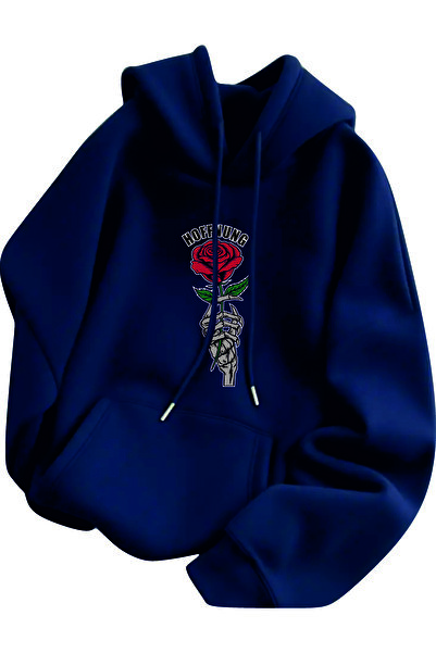 HOFFNUNG Unisex Cotton Oversize "Hoffnung Rose" Printed Crew Neck Comfortable...