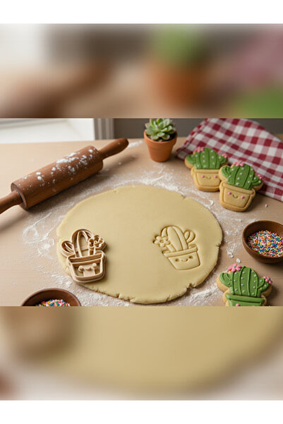 Filkorium3D قطاعة عجين على شكل صبار للكيك والبسكويت - قالب بسكويت على شكل صبا...