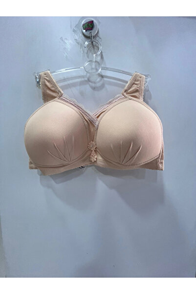 NERGIZ Women's Lace Detailed Front Underwireless Gathering Bra