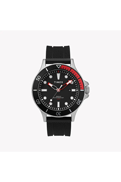 Timex Men's Black Silicone Watch, Brass Case | Tw2t30000