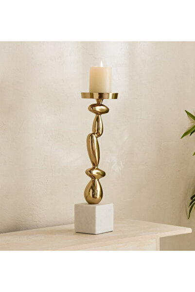 Generic حامل شموع عمودي مزخرف من كازا لوكس - 11 × 11 × 38 سم