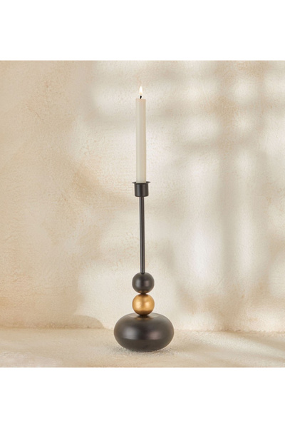 Generic Celestial Layali Noor Decorative Taper Candleholder - 10 x 10 x 28 cm