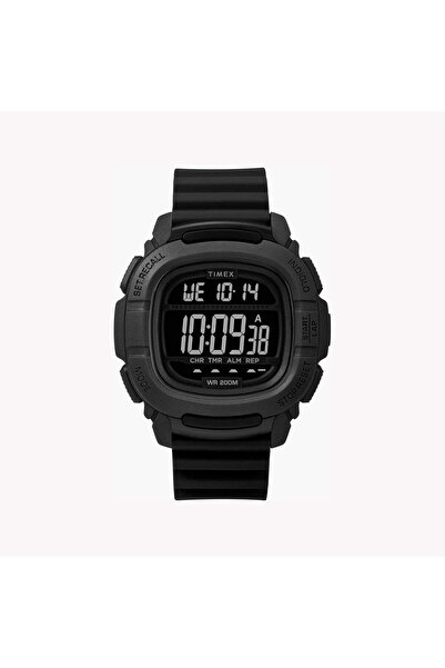 Timex Men's Black Silicone Watch, Digital Dial | Tw5m26100