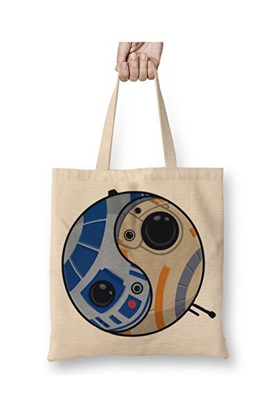 Toyaso Star Wars 2222 White Cloth Bag Long Handle Shopping Bag Beach Bag