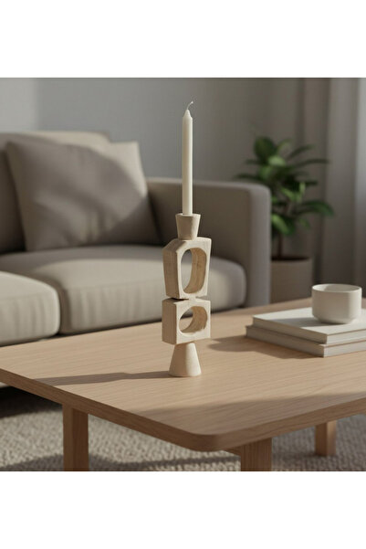 Generic Fresco Vila Decorative Resin Taper Candleholder - 9.8 x 6.7 x 33 cm