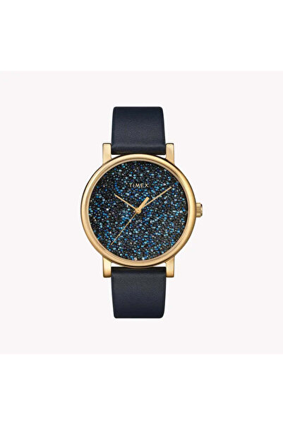 Timex Women's Blue Fabric Watch, Brass Case | Tw2r98100