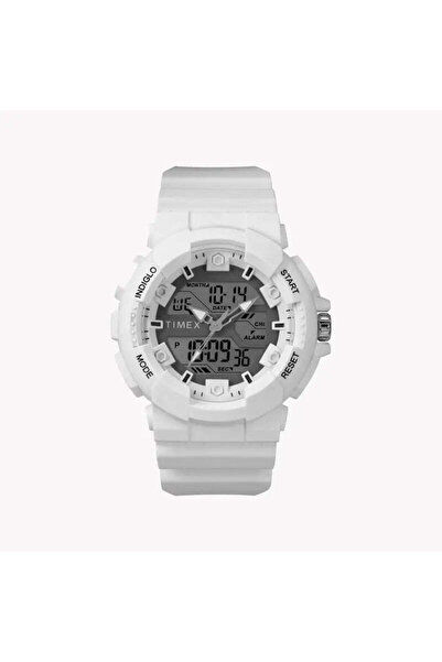 Timex Men's White Resin Watch, Digital Dial | Tw5m22400