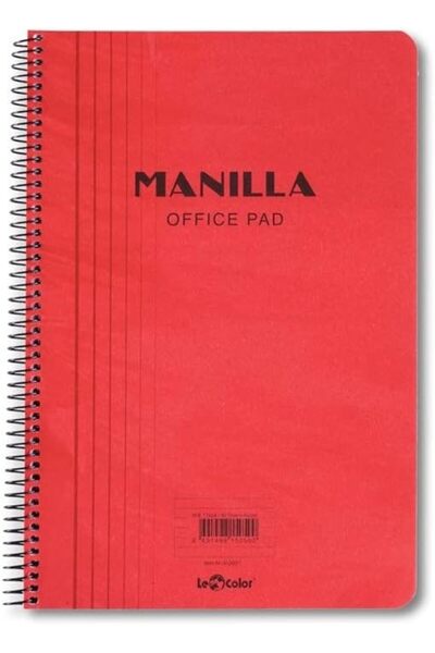 Nacario دفتر ملاحظات مانيلا للمكتب من نركريوشوب A4 بنقش مربعات أحمر 1201248