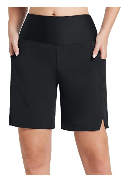 BALEAF Women's shorts, BALEAF, UV protection UPF 50+, High waist, Black