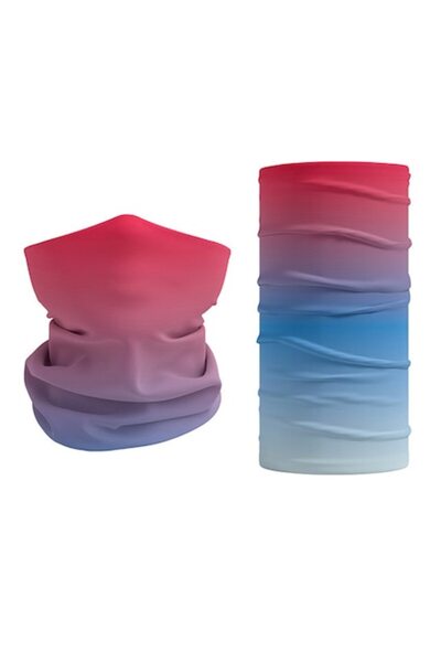 OEM Unisex multifunctional bandana, red/blue, elastic material, 32g