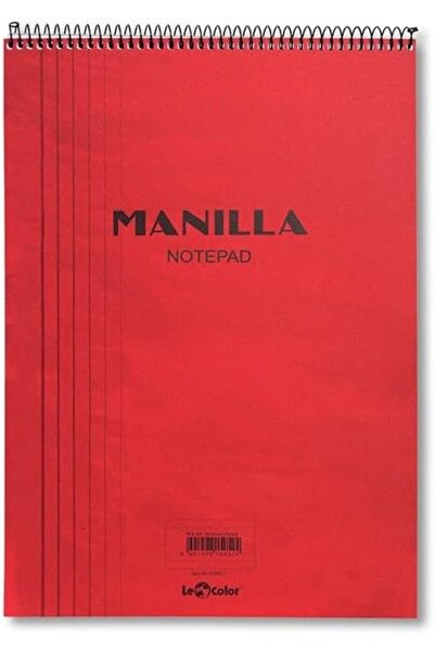 Yıldızan دفتر ملاحظات مانيلا للمكتب من esnshop مقاس A5 مخطط باللون الأحمر 120...