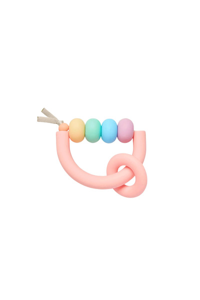 Generic Rainbow Sherbet Arch Ring Baby Teether Comfortable Easy Grip Design