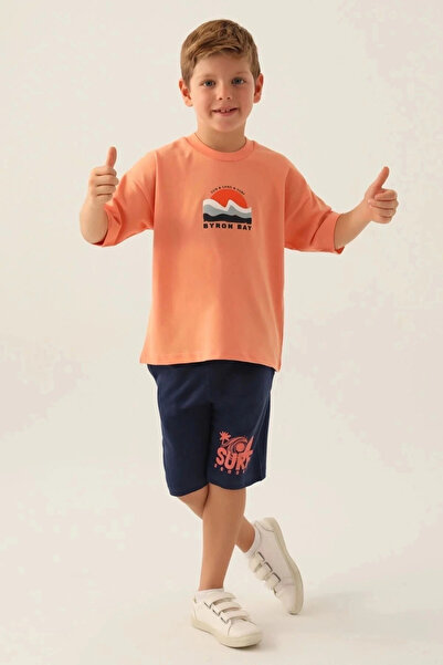 Rolypoly Boy's Orange Bermuda Set