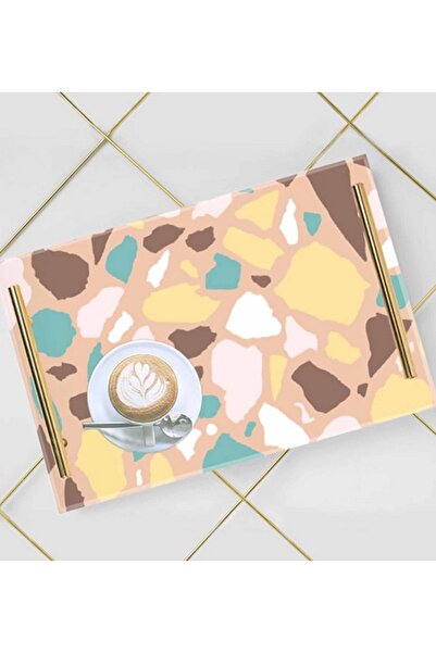 LOWHA صينية تقديم أكريليك مزخرفة