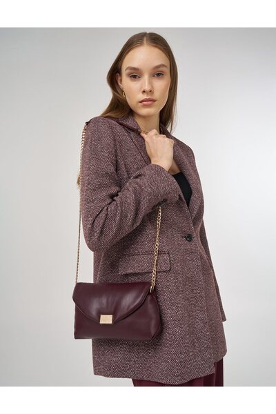 Kayra Yün Karışımlı Blazer Ceket Koyu Bordo KA-A25-13018-260