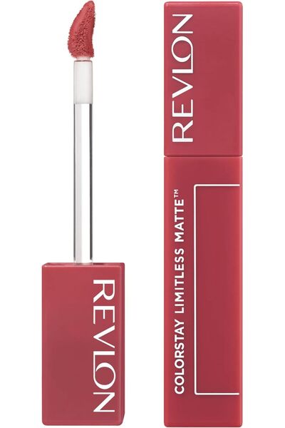 Revlon أحمر شفاه، أحمر شفاه سائل مطفي من كولورستاي ليميتلس، تركيبة نباتية، لا...
