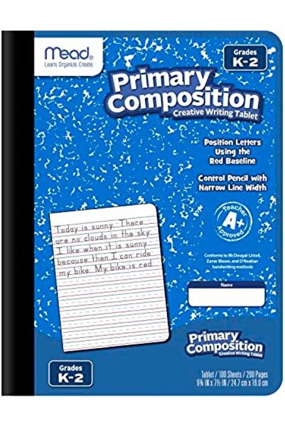 Nacario Nrcrioshop Primary Composition Book, Striped , Grades K-2, 100 Sheets...