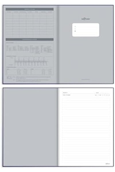 Yıldızan دفتر ملاحظات مكتبي من esnshop مخطط باللون البني 1209132