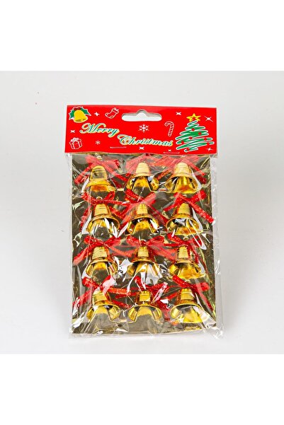Nacario Nrcrioshop Christmas Ornament Bell with Ribbon 12 Pack Gold 2.5X3 Cm....