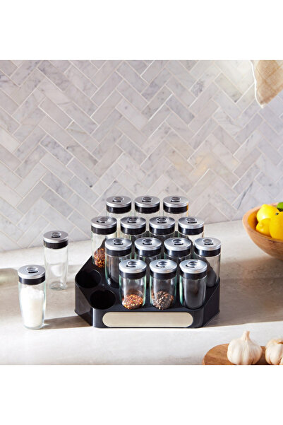 Generic Tasty 16-Jar Rack with Holder Set