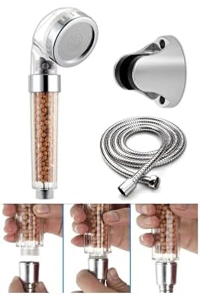 Nacario Nrcrioshop Filtered and Water-Saving Purified Shower Head Set, Beaded...
