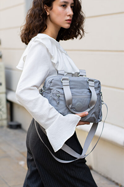 Sanmorris 4018 Women's Parachute Fabric 4-Compartment Crossbody Hand and Shou...