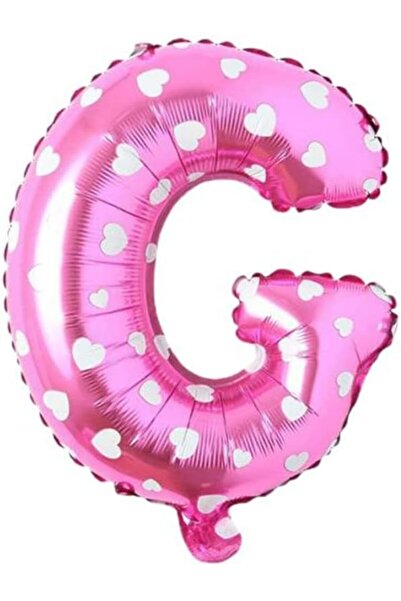 Nacario Nrcrioshop Letter g 16 Inch Pink Heart Color Foil Balloon 36 cm (Pink...