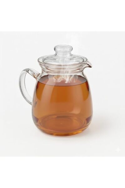 Nacario إبريق شاي من زجاج البوروسيليكات المتين من نركريوشوب - إبريق شاي شفاف ...