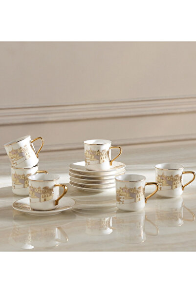 Generic Wadi 12-Piece Porcelain Cup and Saucer Set - 200 ml, Serves 6