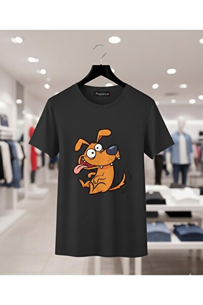 playwear PLAY WEAR Tricou unisex cu imprimeu, cu guler rotund, cu text imprim...