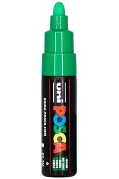 Nacario قلم تلوين POSCA من NrcrioShop، طراز PC-7M برأس واسع، لون أخضر 1201248