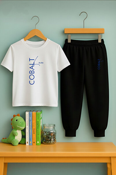 LORVEX Unisex Φόρμα & Μπλουζάκι Παιδικό Σετ |   100% Βαμβάκι με στάμπα COBALT...