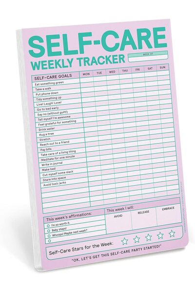 Nacario Nrcrioshop Self-Care Weekly Tracker Pad, Step-By-Step Self-Care Check...
