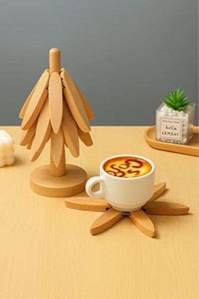 Nacario Nrcrioshop 3-Piece Stand Set with Bamboo Sets, Durable Cup and Pot Bo...