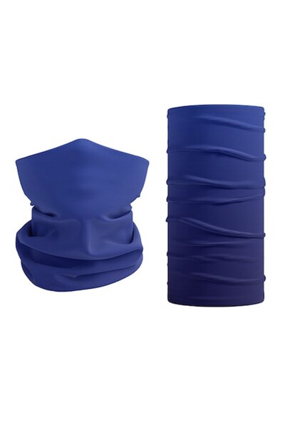 OEM Multifunctional unisex dark blue bandana, elastic material, 100% polyester