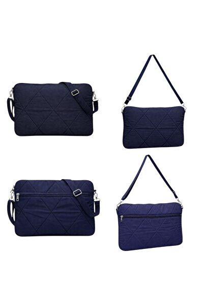 stravis Navy Blue Quilted Crossbody Women's Laptop Bag – Compatible with 15.6...