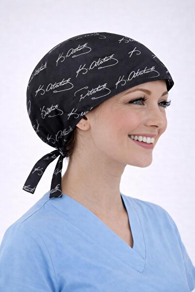 Dr. Mitra Cerrahi Bone Medikal Doktor Hemşire Hastane Bonesi Unisex -Siyah At...