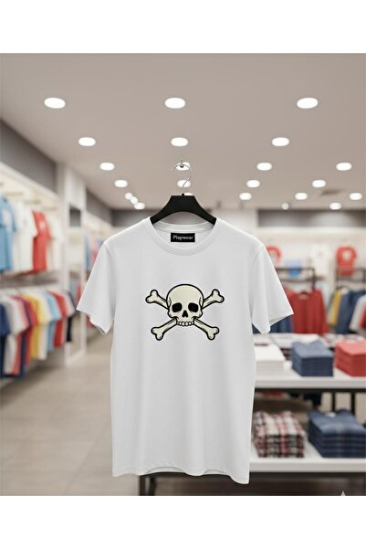 playwear PLAY WEAR Tricou unisex cu imprimeu SKELETON HAZARD V8, cu decolteu ...