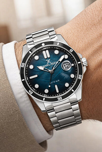 Daniel Klein Steel Cord&Case Calendar Men's Wristwatch Wrist Bracelet Gift Si...