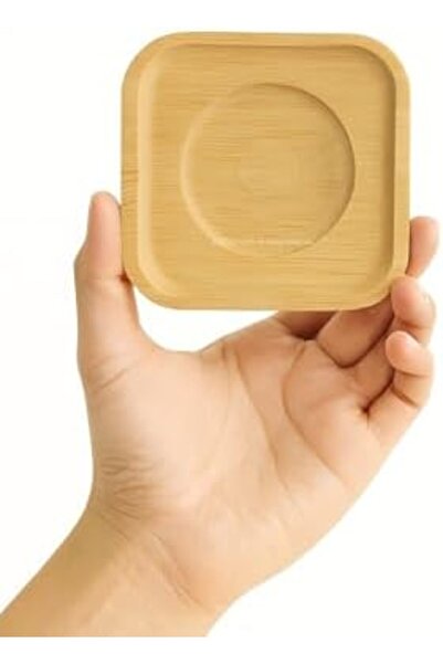 Nacario Nrcrioshop 6 Pieces of Bamboo Tea Cup Saucers, Round Coaster Model, C...