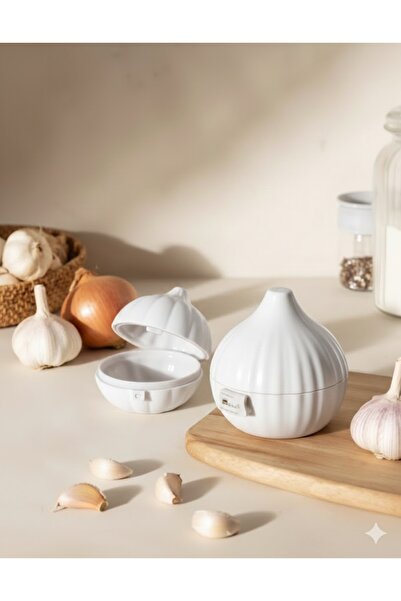 her evemağaza حاوية تخزين الثوم والبصل 11.3×9.9×10.1 سم 350 مل