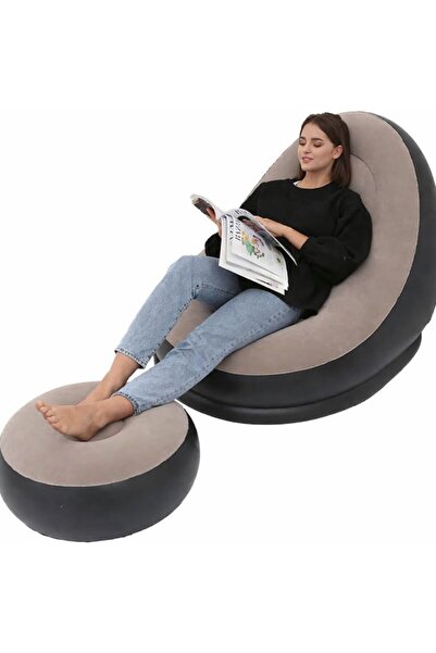 Biki Inflatable recliner chair with footrest and air pump