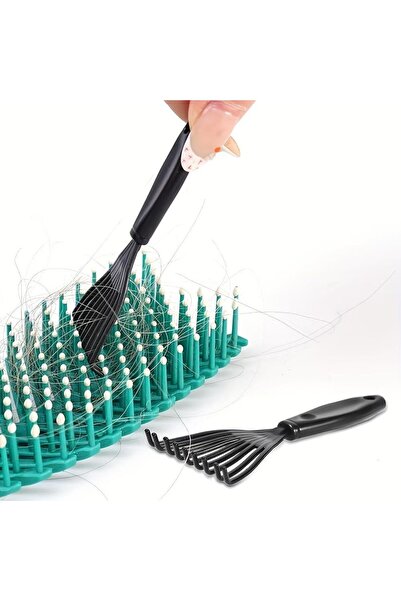 sanal trend 2 bucăți mini perie practică de păr și aparat de curățat pieptene