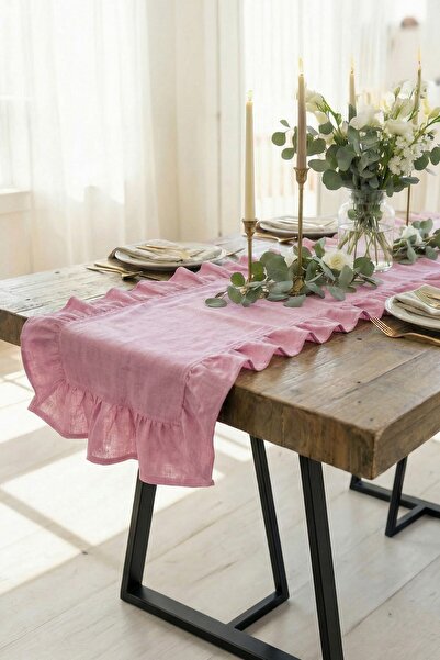 cotton maison Country Style Ruffled Runner 40X180 cm