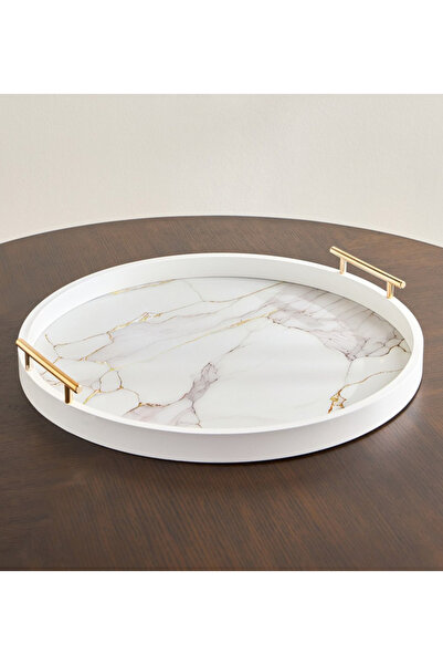 Generic صينية تقديم من خشب السمور