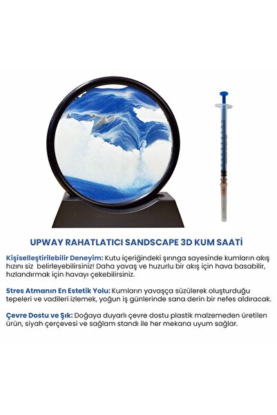 UpWay Sandscape 3D Kum Sanatı Saati – Huzur ve Estetik Bir Arada Hediyelik